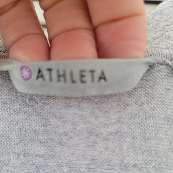 Athleta Light Gray Heather Pose Wrap Cardigan. Size Small - Picture 6 of 7